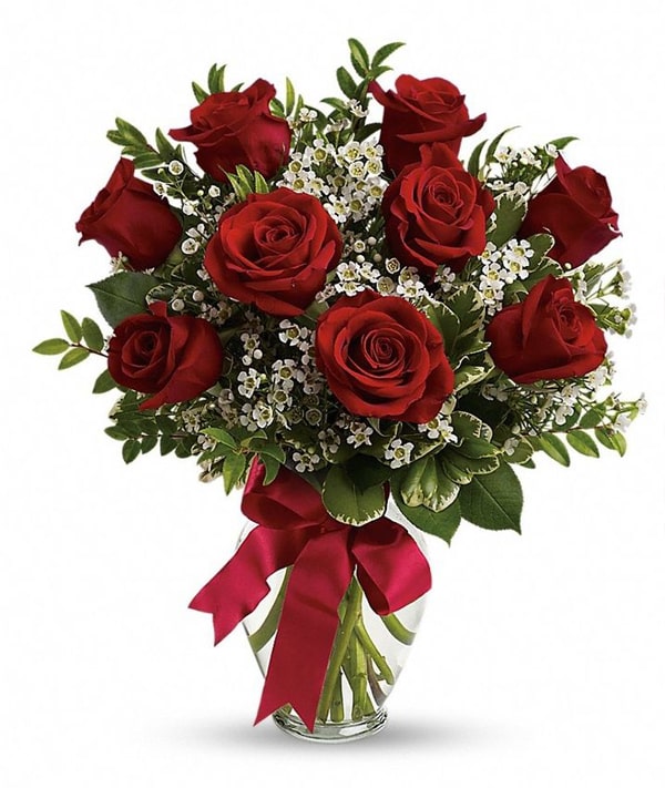 Love Life (12 roses+Ceamic Vase)
